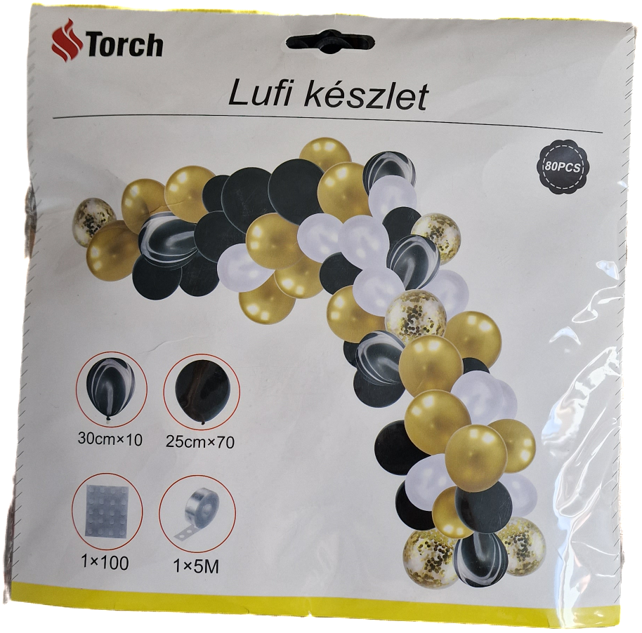 Girlanda od balona- CRNO- ZLATNI 80/1