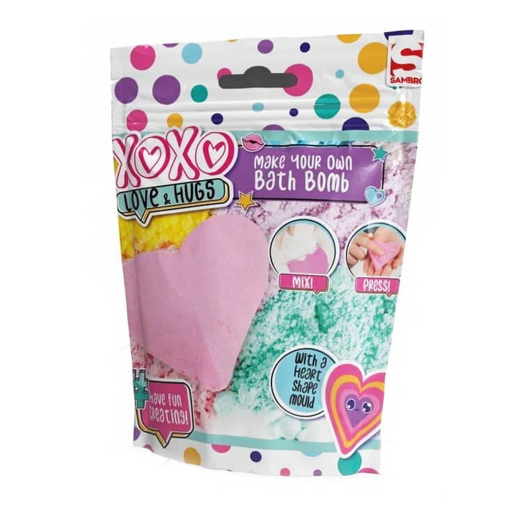 XOXO set za izradu bombica za kupanje - SRCE 17x14 cm