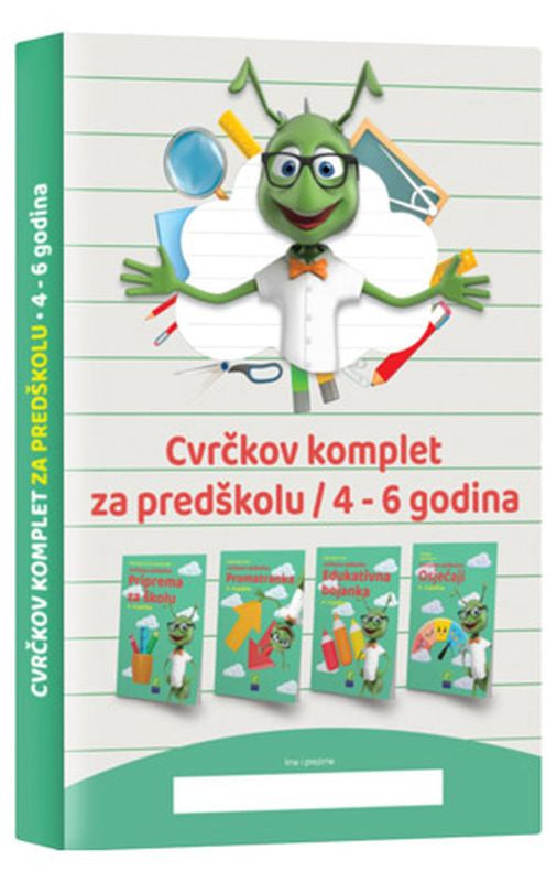 Cvrčkov komplet za predškolu, 4-6 godina