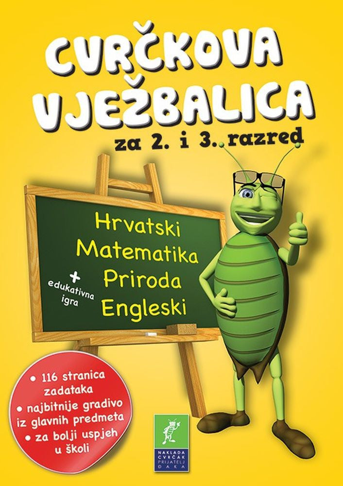 Cvrčkova vježbalica za 2. i 3. razred (hrvatski-matematika-priroda-engleski)