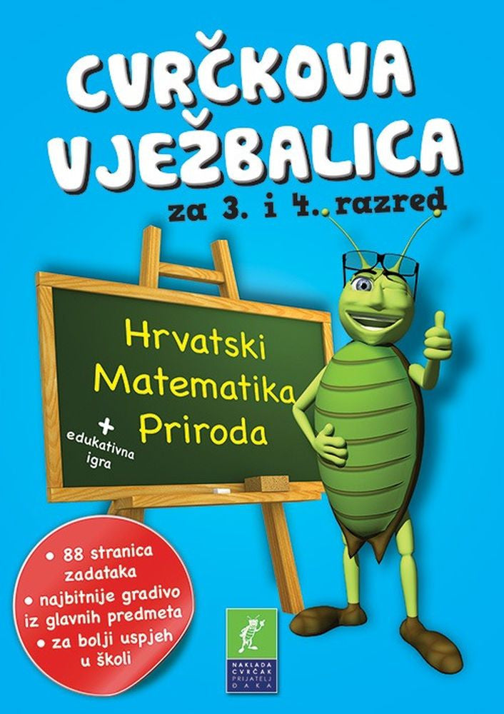 Cvrčkova vježbalica za 3. i 4. razred (hrvatski-matematika-priroda)