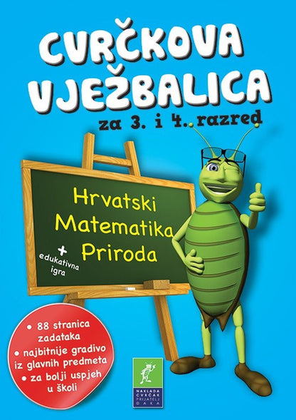Cvrčkova vježbalica za 3. i 4. razred (hrvatski-matematika-priroda)