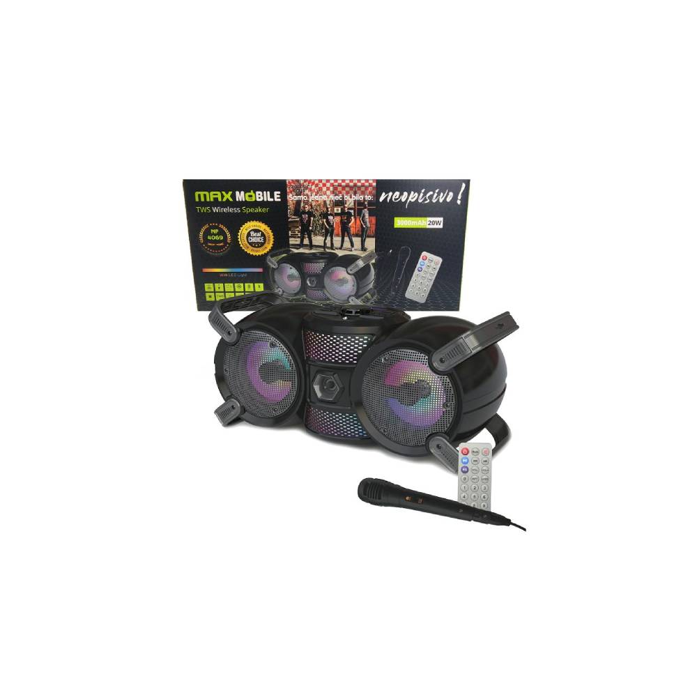 MAXMOBILE Zvučnik BLUETOOTH TWS KARAOKE NF4069 RGB LED Z.Boys