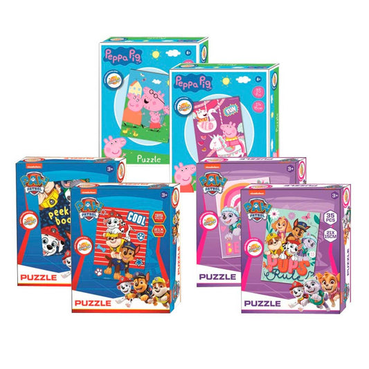 PUZZLE Paw Patrol, Peppa pig sort 21 X 15 cm