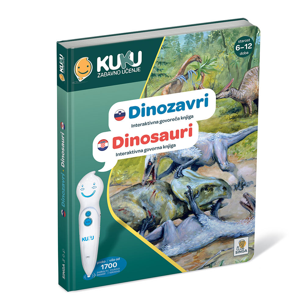 Interaktivna knjiga Kuku - Dinosauri (bez olovke)