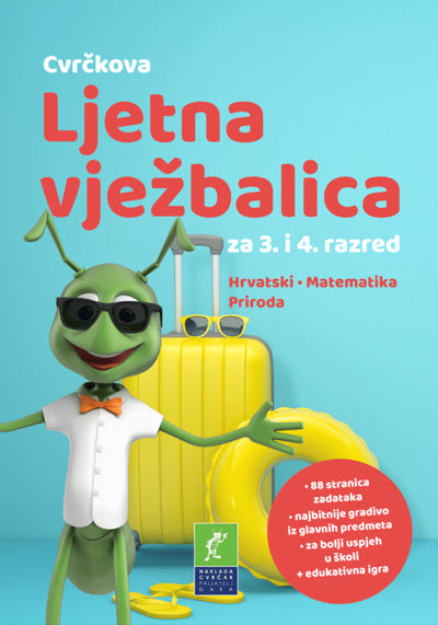 Cvrčkova vježbalica za 3. i 4. razred (hrvatski-matematika-priroda)