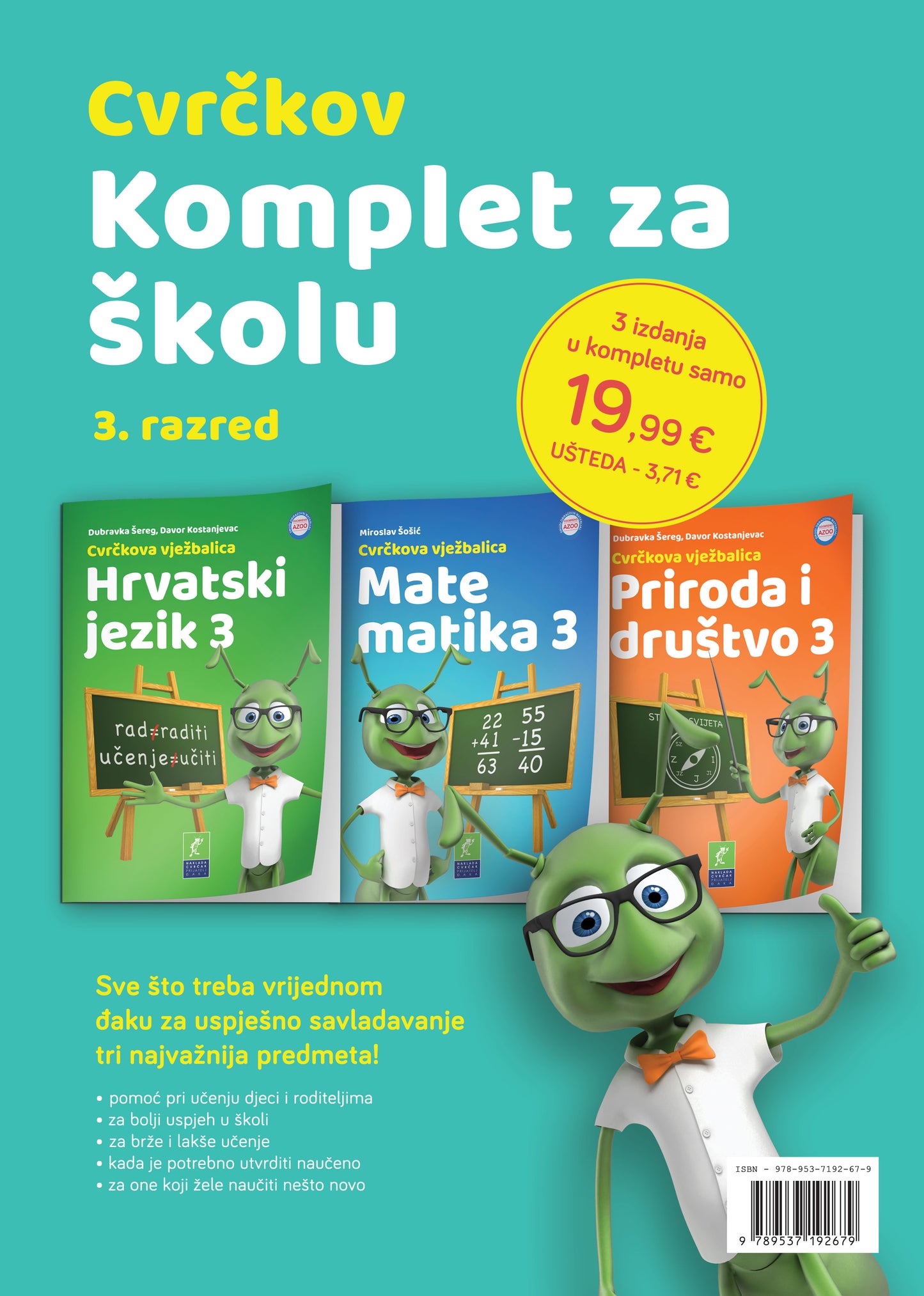 Cvrčkov komplet za školu 3. razred
